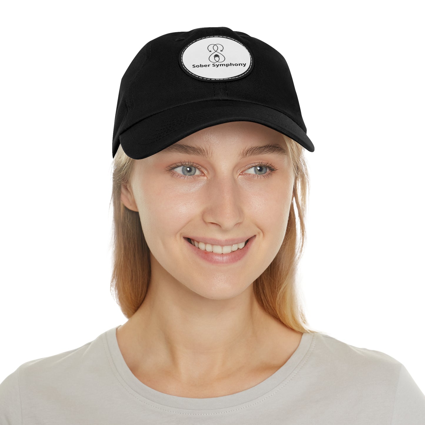 Sober Symphony - Baseball Cap with Leather Patch (Round)