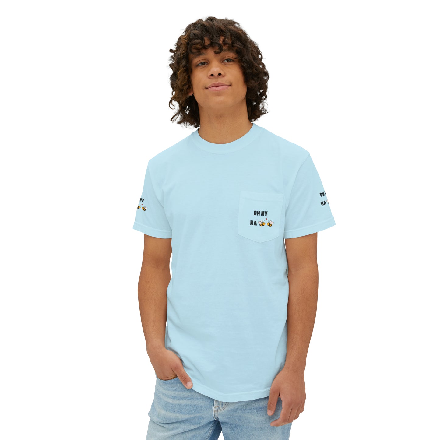 Oh My Ha - Garment-Dyed Pocket T-Shirt - Sober Symphony®