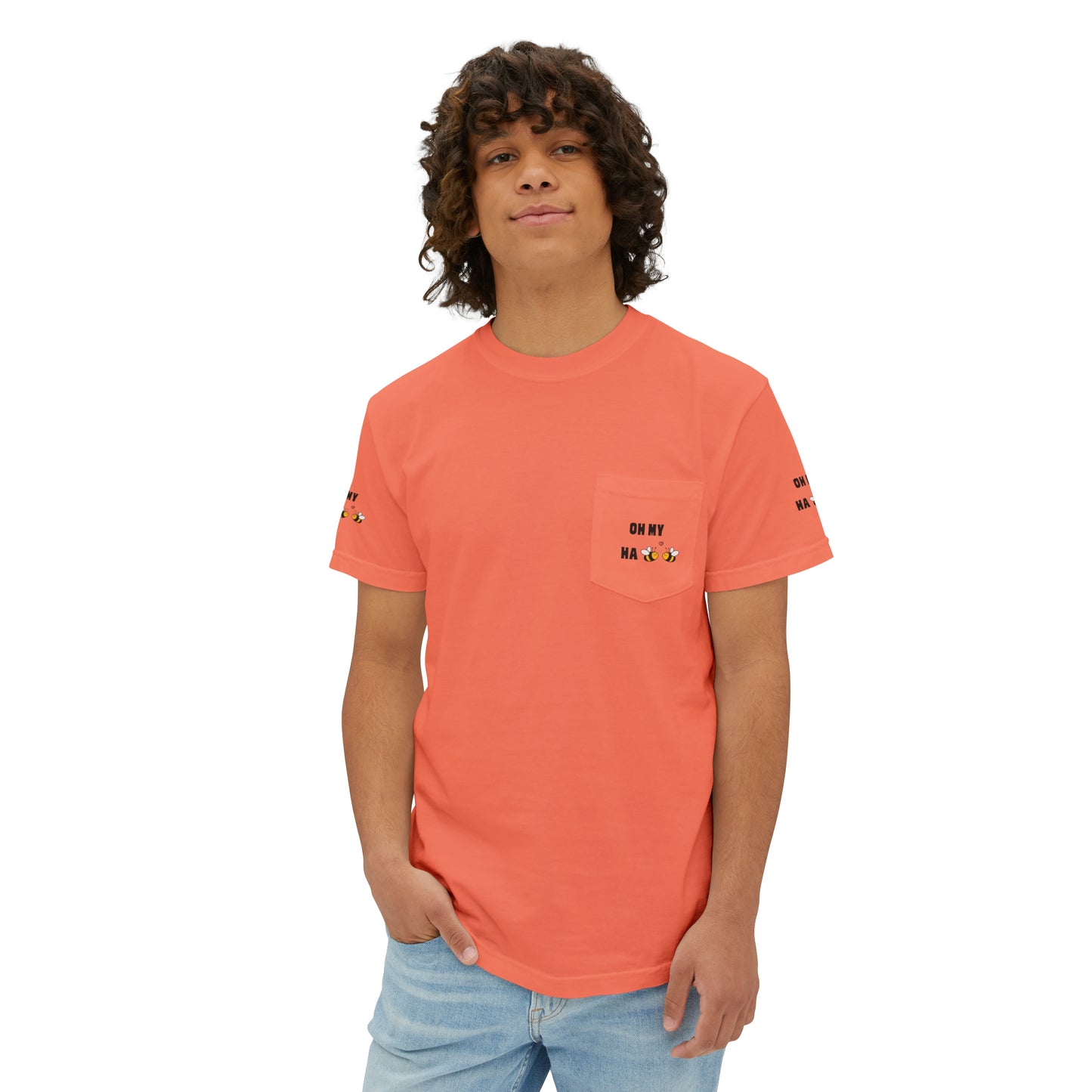 Oh My Ha - Garment-Dyed Pocket T-Shirt - Sober Symphony®