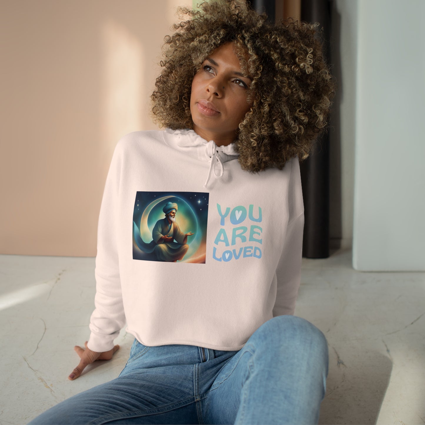 Sober Symphony - You Are Loved - Crop Hoodie