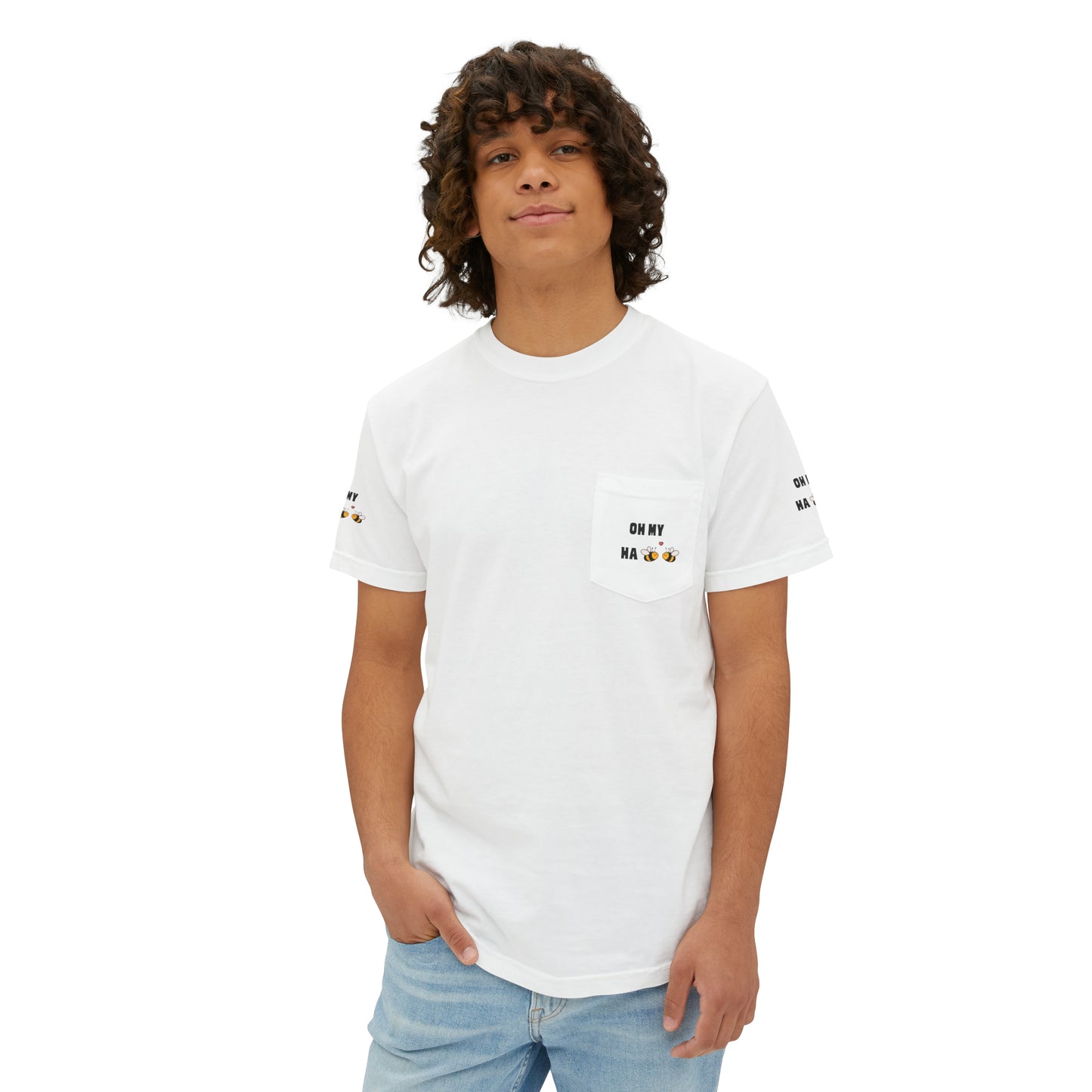 Oh My Ha - Garment-Dyed Pocket T-Shirt - Sober Symphony®