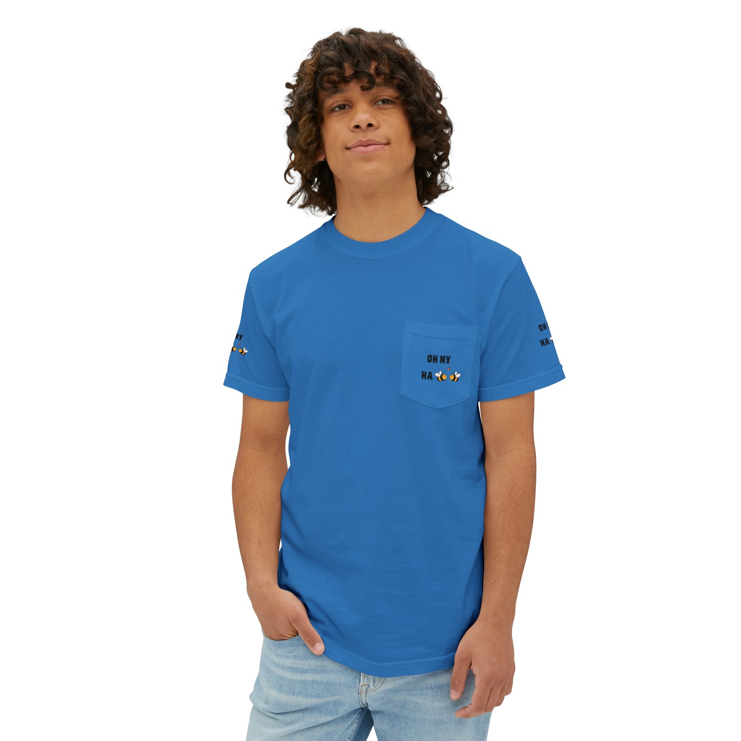 Oh My Ha - Garment-Dyed Pocket T-Shirt - Sober Symphony®