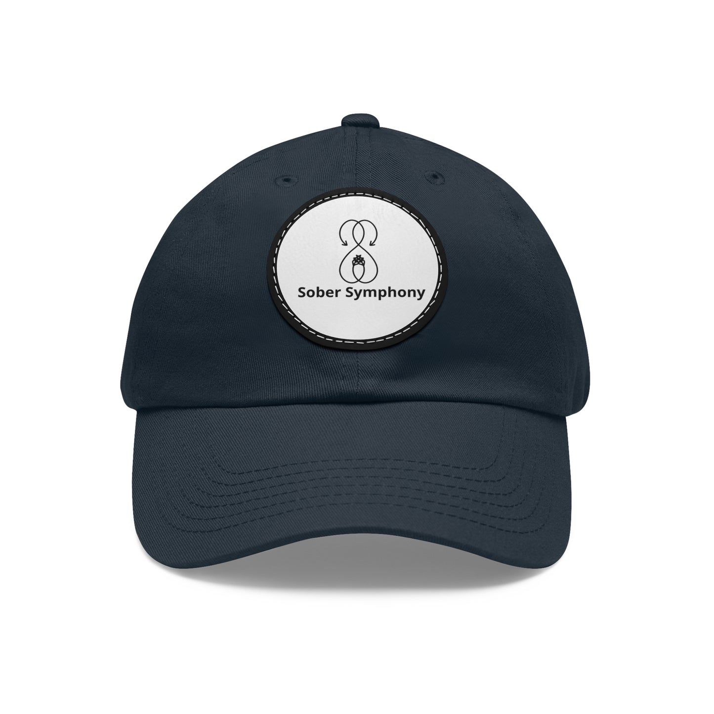 Sober Symphony - Baseball Cap with Leather Patch (Round)