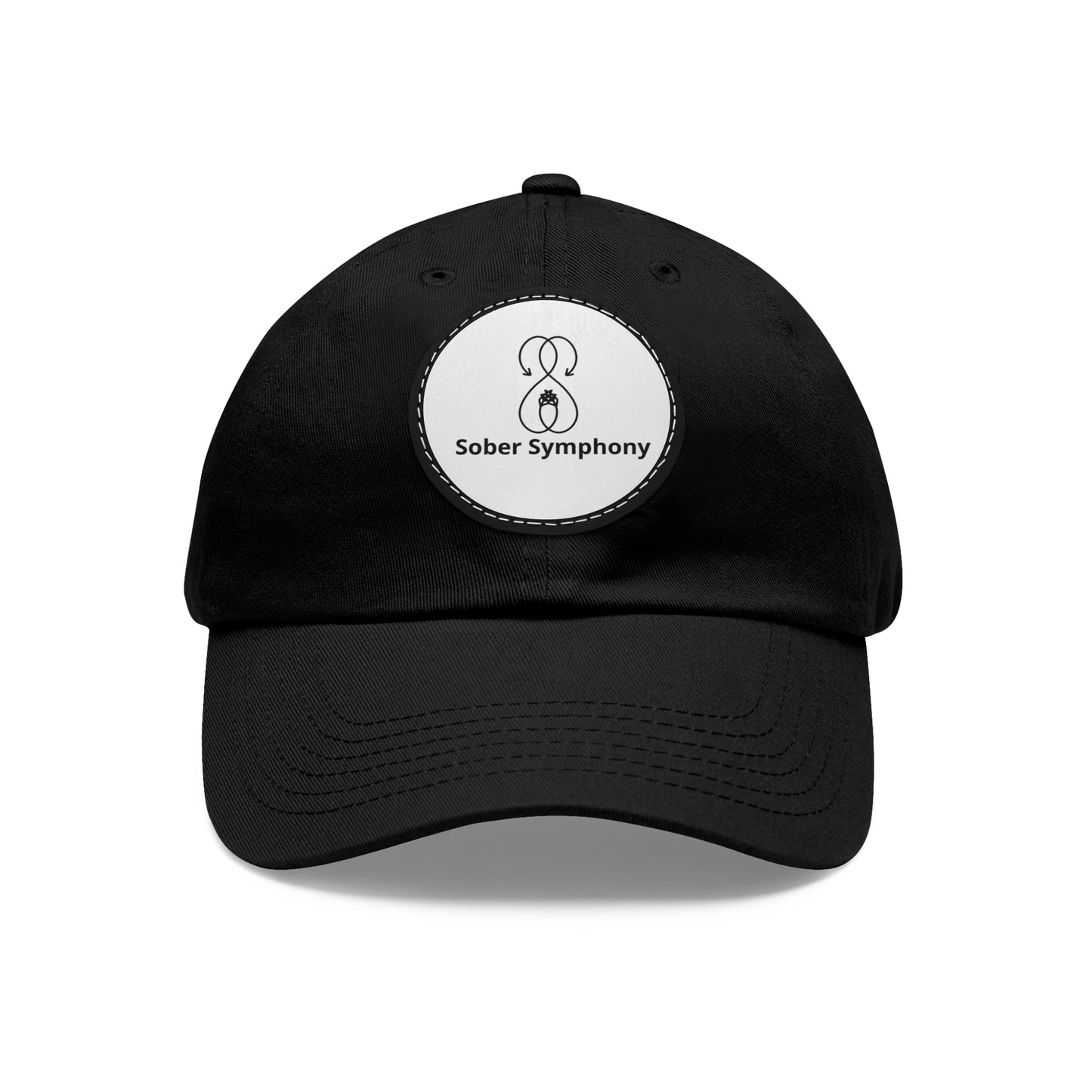 Sober Symphony - Baseball Cap with Leather Patch (Round)