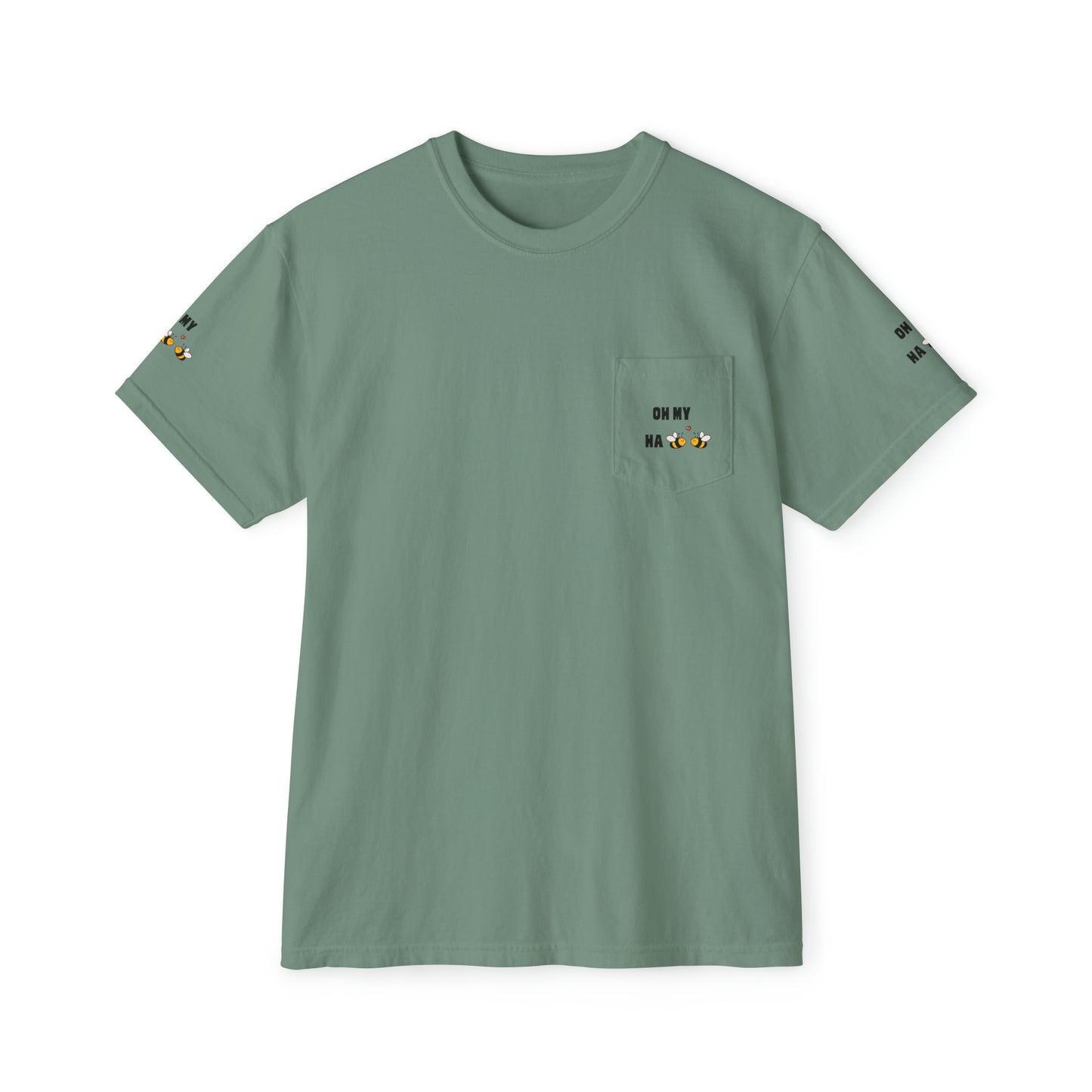 Oh My Ha - Garment-Dyed Pocket T-Shirt - Sober Symphony®