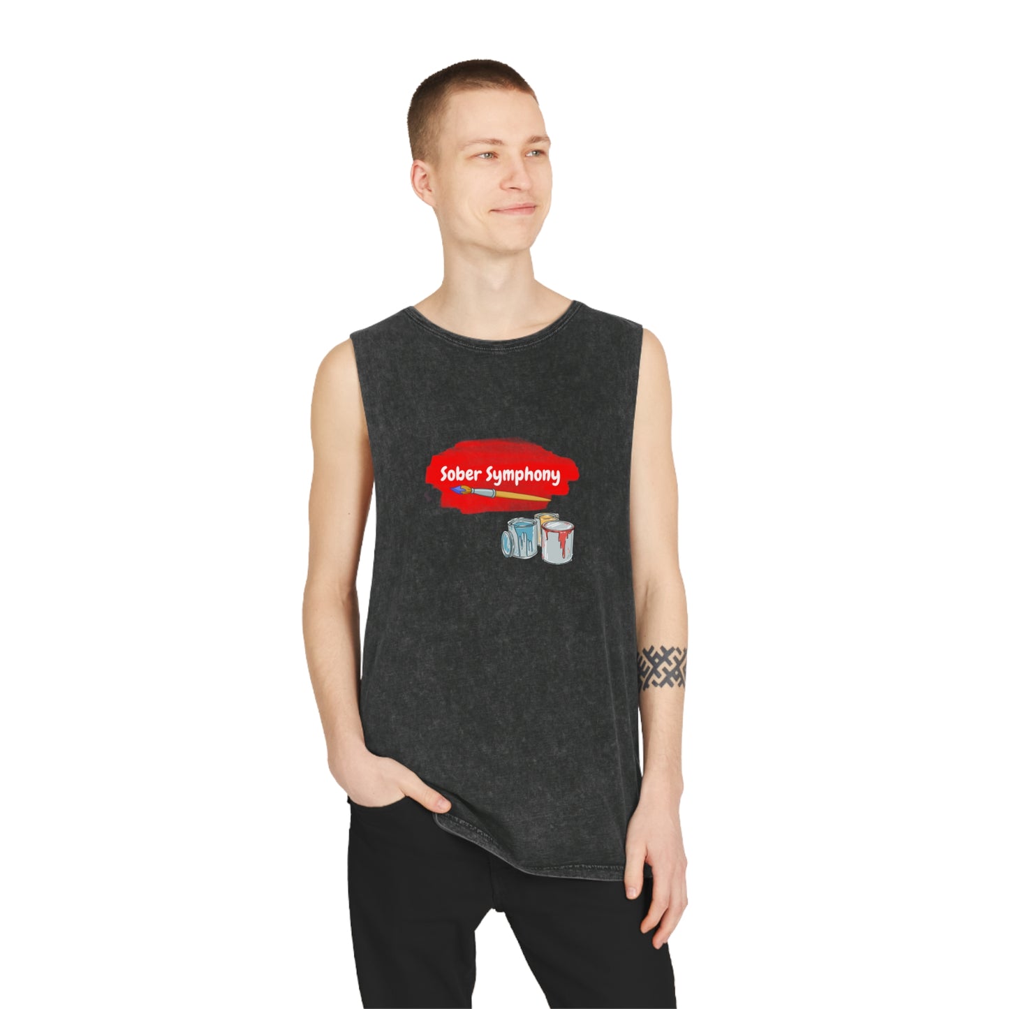 Sober Symphony - Men's Stonewash Tank Top