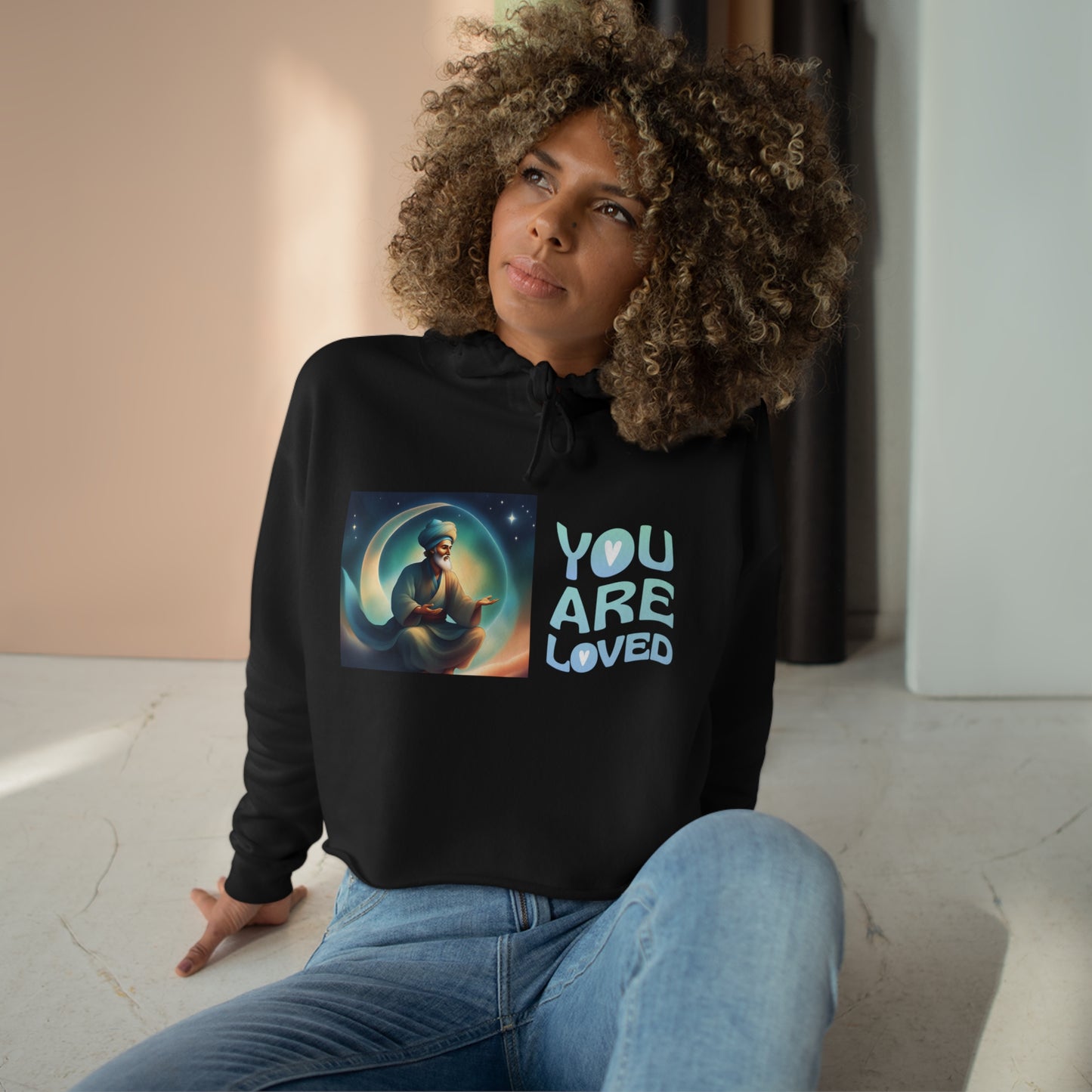 Sober Symphony - You Are Loved - Crop Hoodie