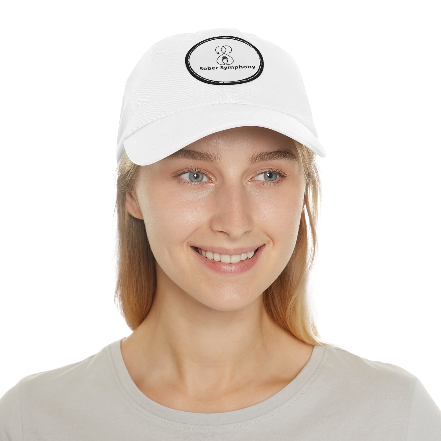 Sober Symphony - Baseball Cap with Leather Patch (Round)