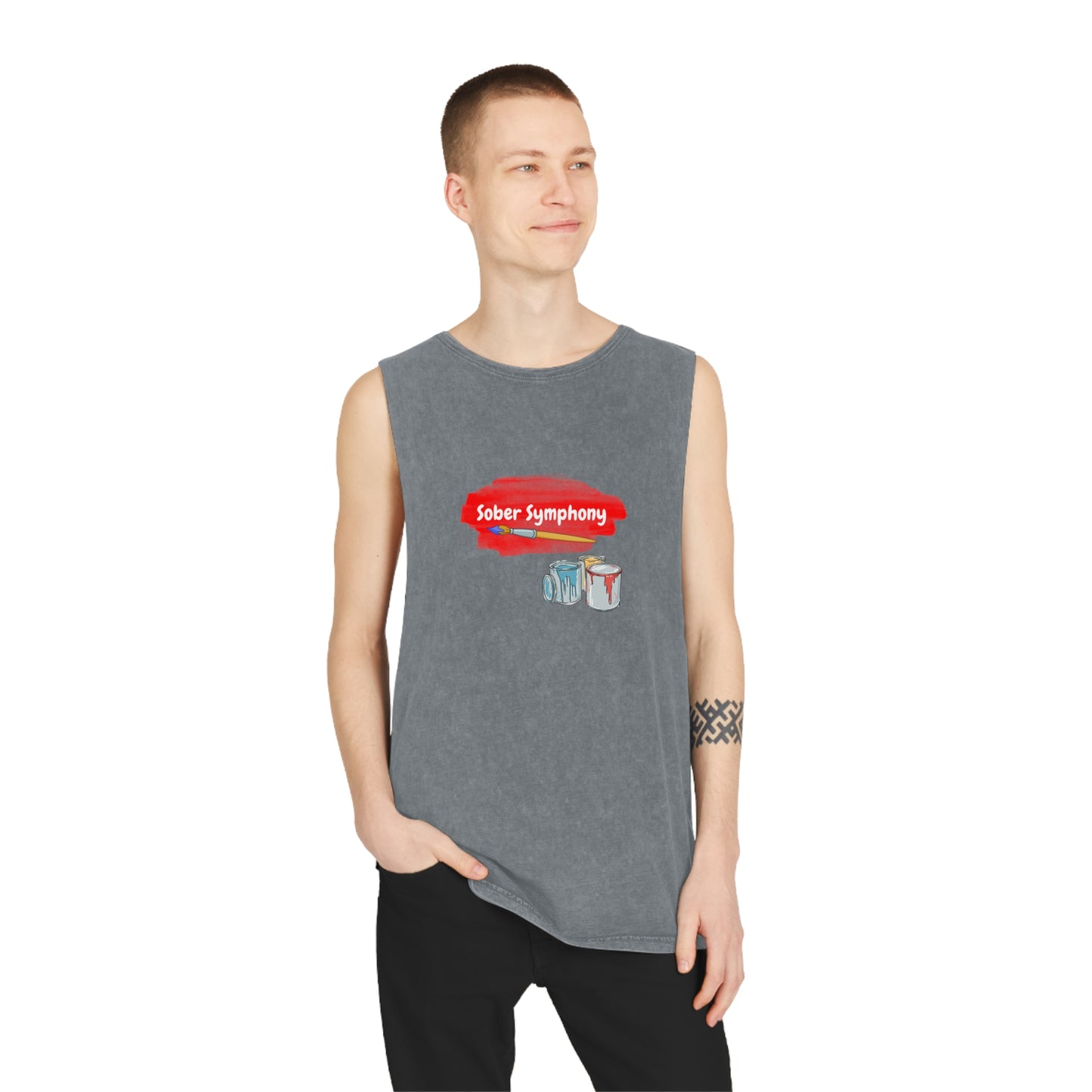 Sober Symphony - Men's Stonewash Tank Top