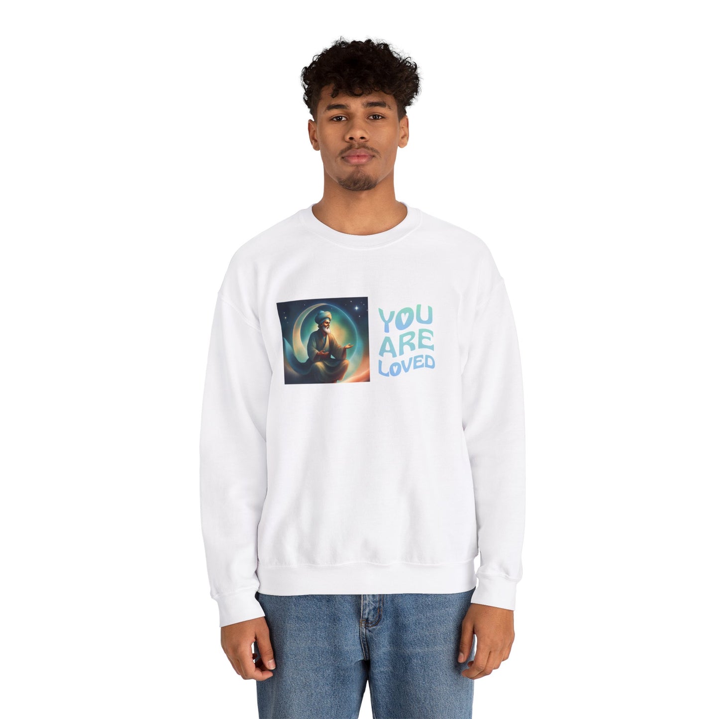 Sober Symphony® - You are Loved - Men Heavy Blend™ Crewneck Sweatshirt