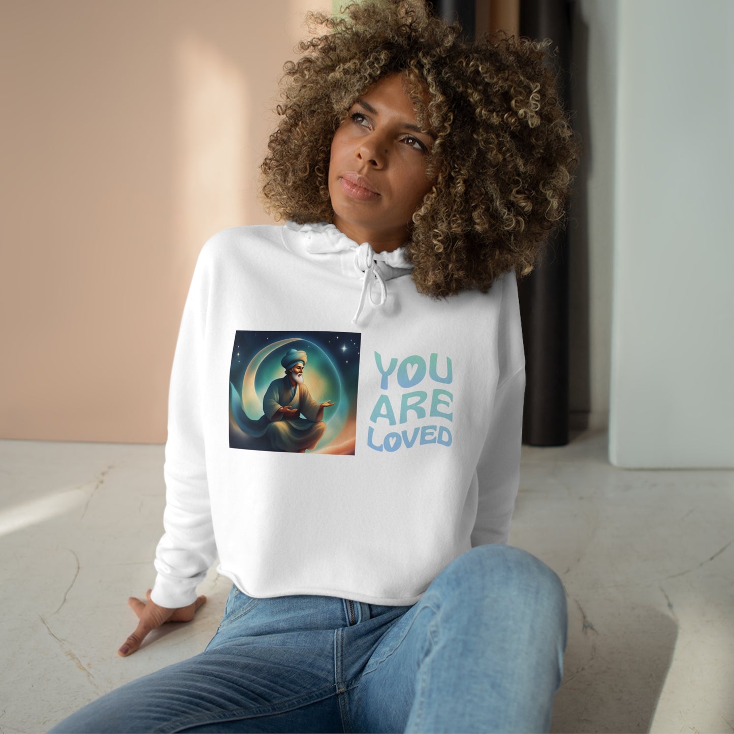 Sober Symphony - You Are Loved - Crop Hoodie
