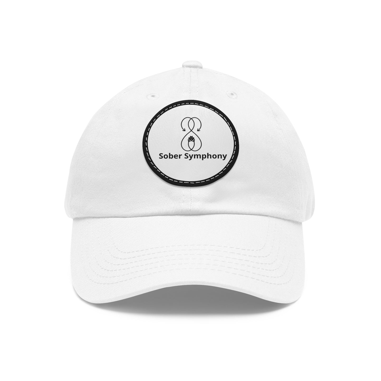 Sober Symphony - Baseball Cap with Leather Patch (Round)