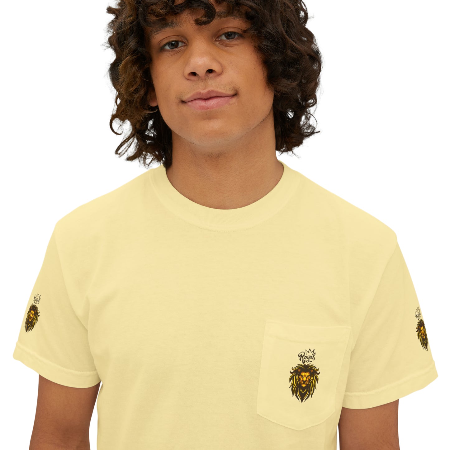 Royal Lion - Garment-Dyed Pocket T-Shirt - Sober Symphony®