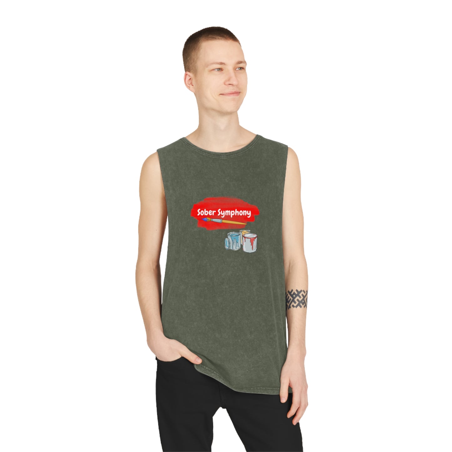 Sober Symphony - Men's Stonewash Tank Top