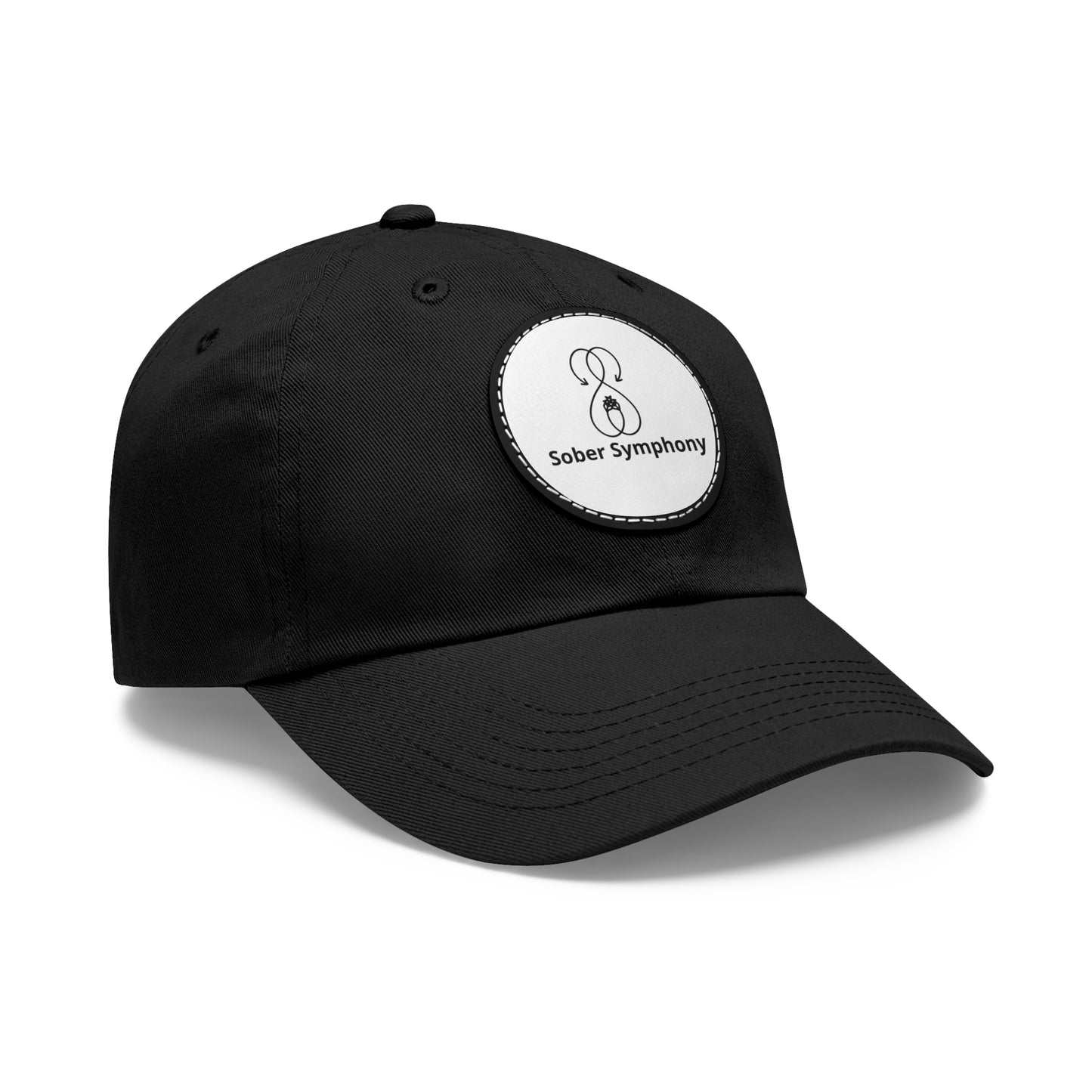 Sober Symphony - Baseball Cap with Leather Patch (Round)