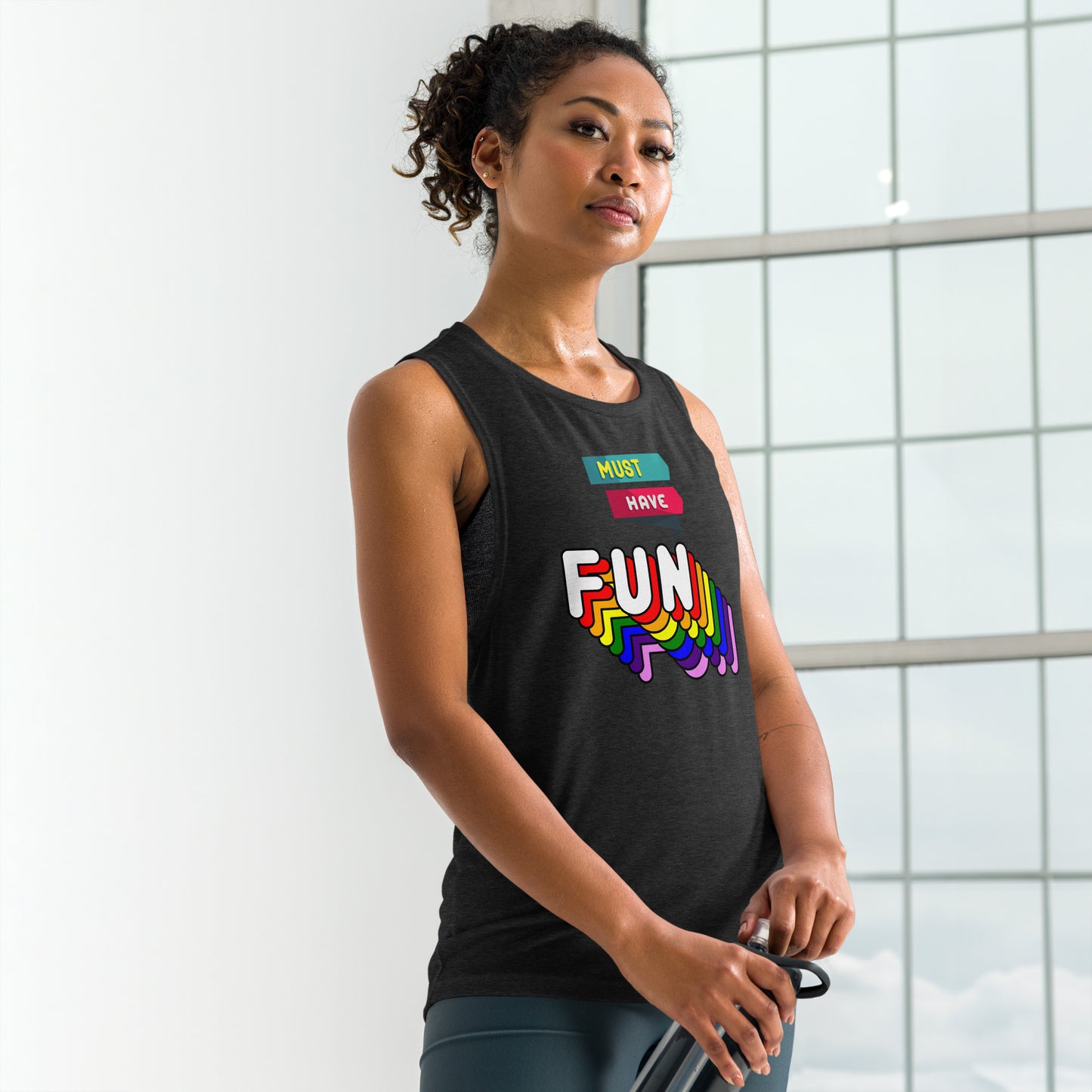 Must Have Fun - Ladies’ Muscle Tank - Sober Symphony®