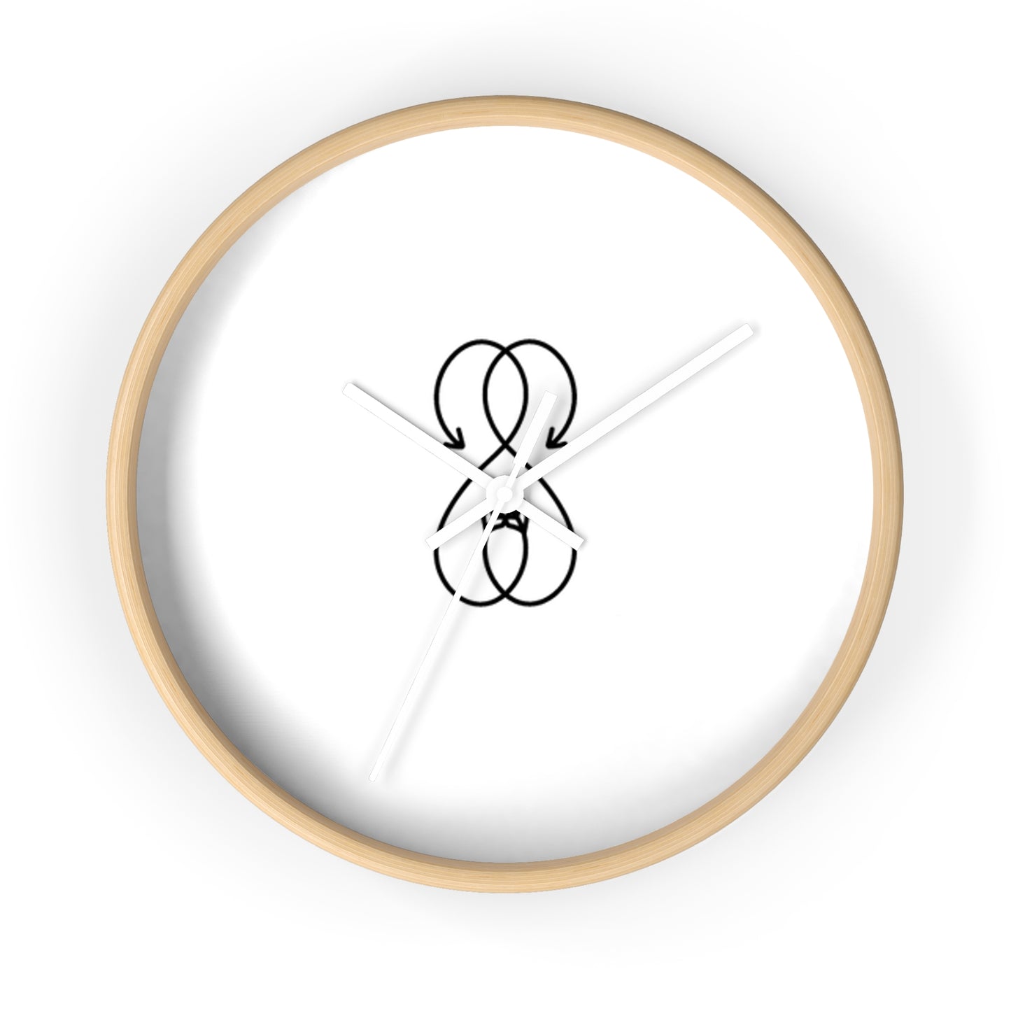 Sober Symphony Woden Frame Round Wall Clock