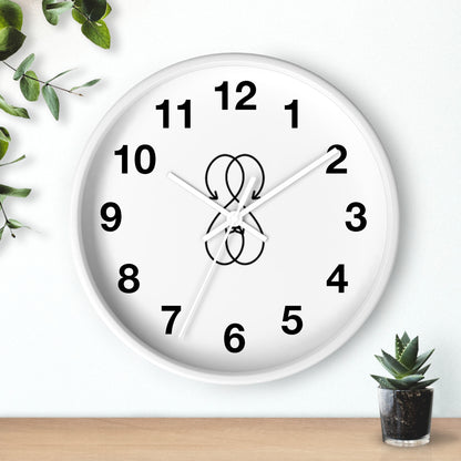 Sober Symphony White Frame Numbers Round Wall Clock