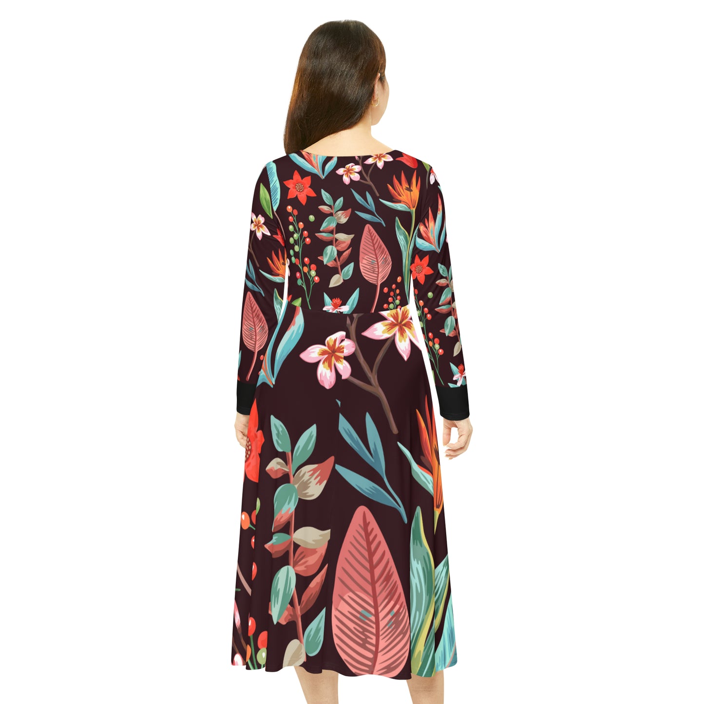 Sober Symphony - Women's Long Sleeve Dance Dress