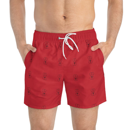 Dark Red - Sober Symphony Men's Swim Trunks