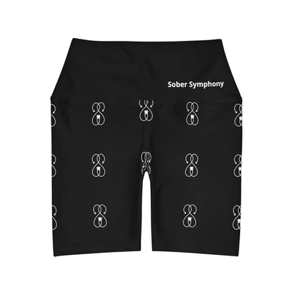 Sober Symphony - High Waisted Yoga Shorts