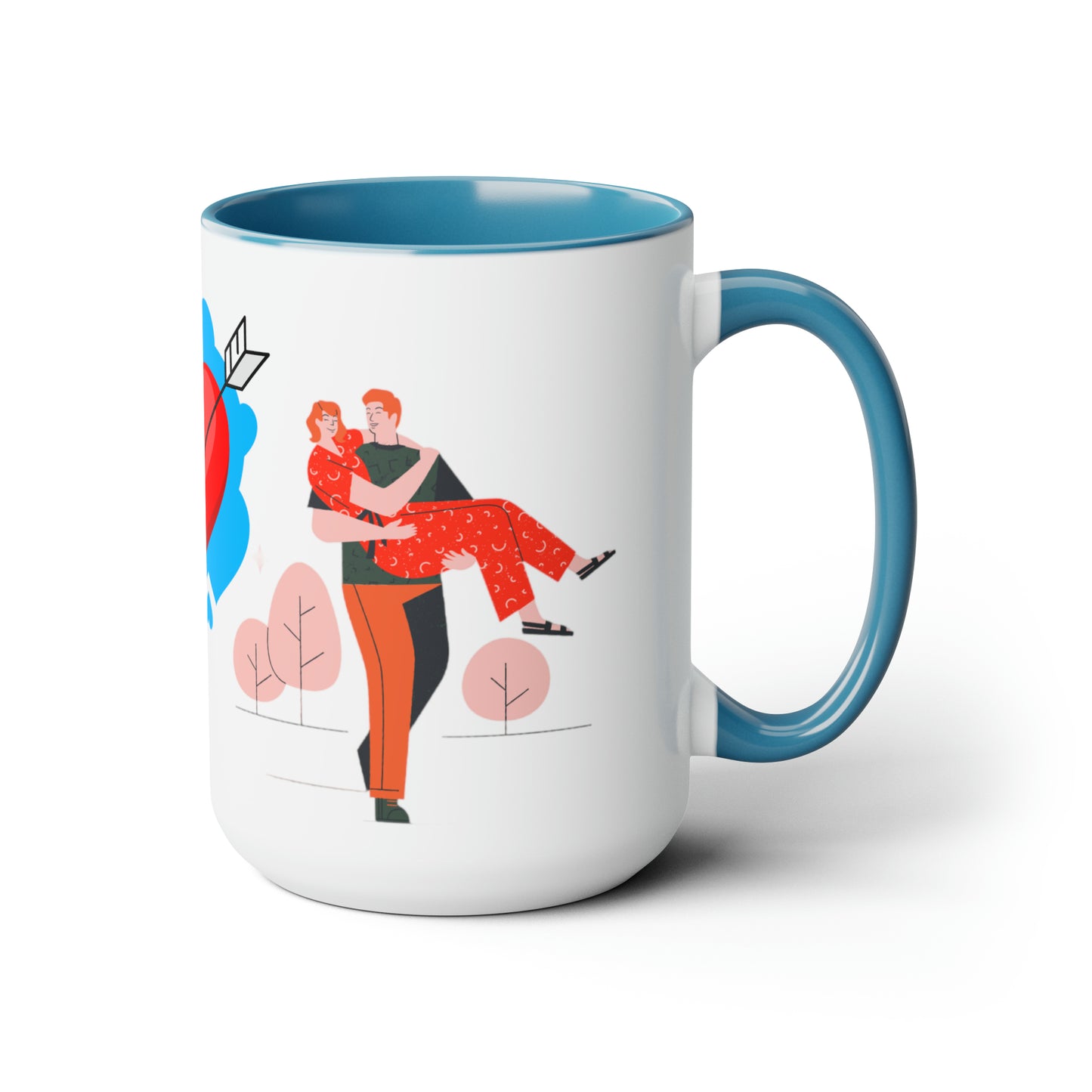 Sober Symphony - Couple Love - Two-Tone Coffee Mugs, 15oz