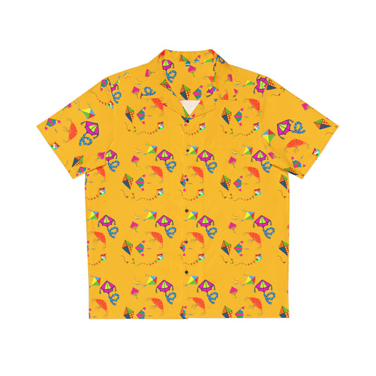 Sober Symphony - Kite Flying Print Men's Hawaiian Shirt