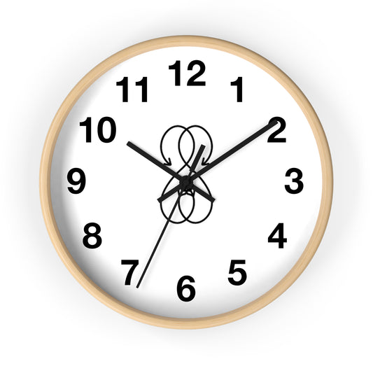 Sober Symphony Wooden Frame Numbered Round Wall Clock