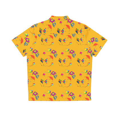 Sober Symphony - Kite Flying Print Men's Hawaiian Shirt
