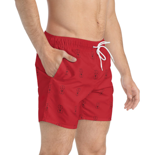Dark Red - Sober Symphony Men's Swim Trunks
