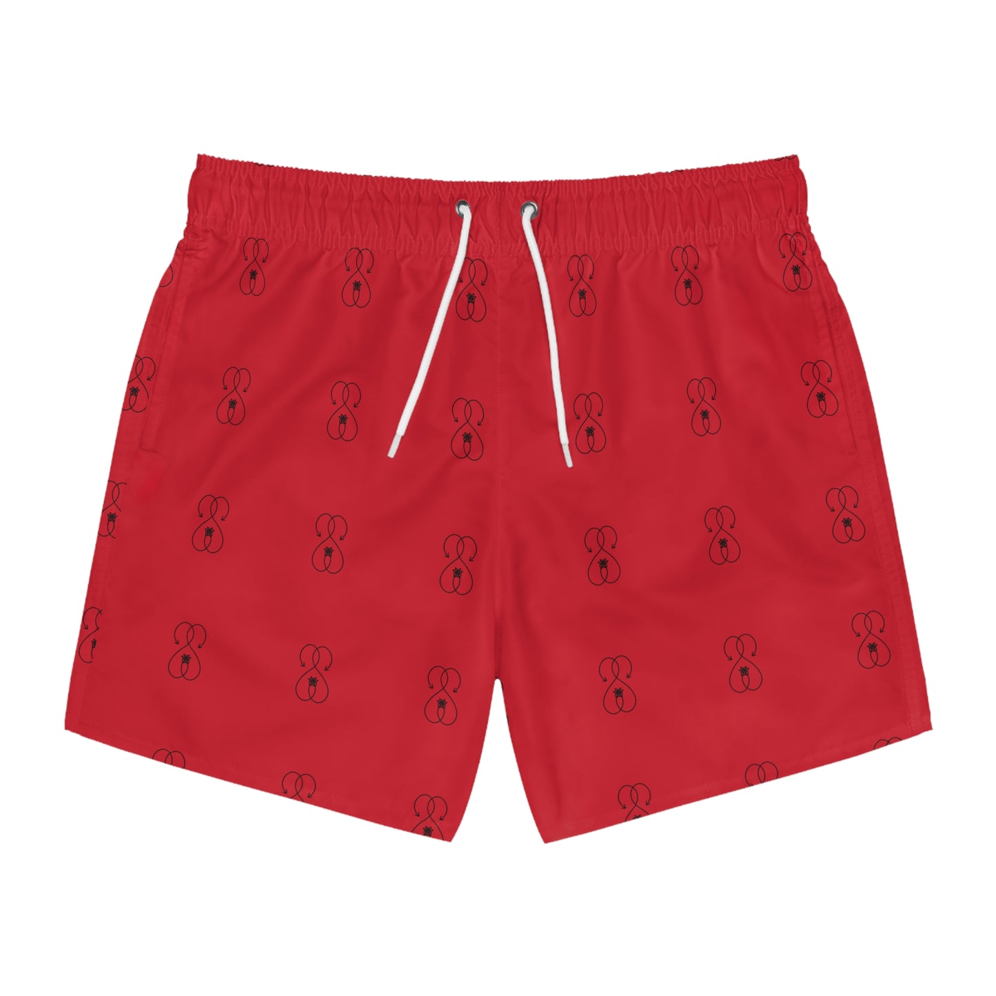 Dark Red - Sober Symphony Men's Swim Trunks