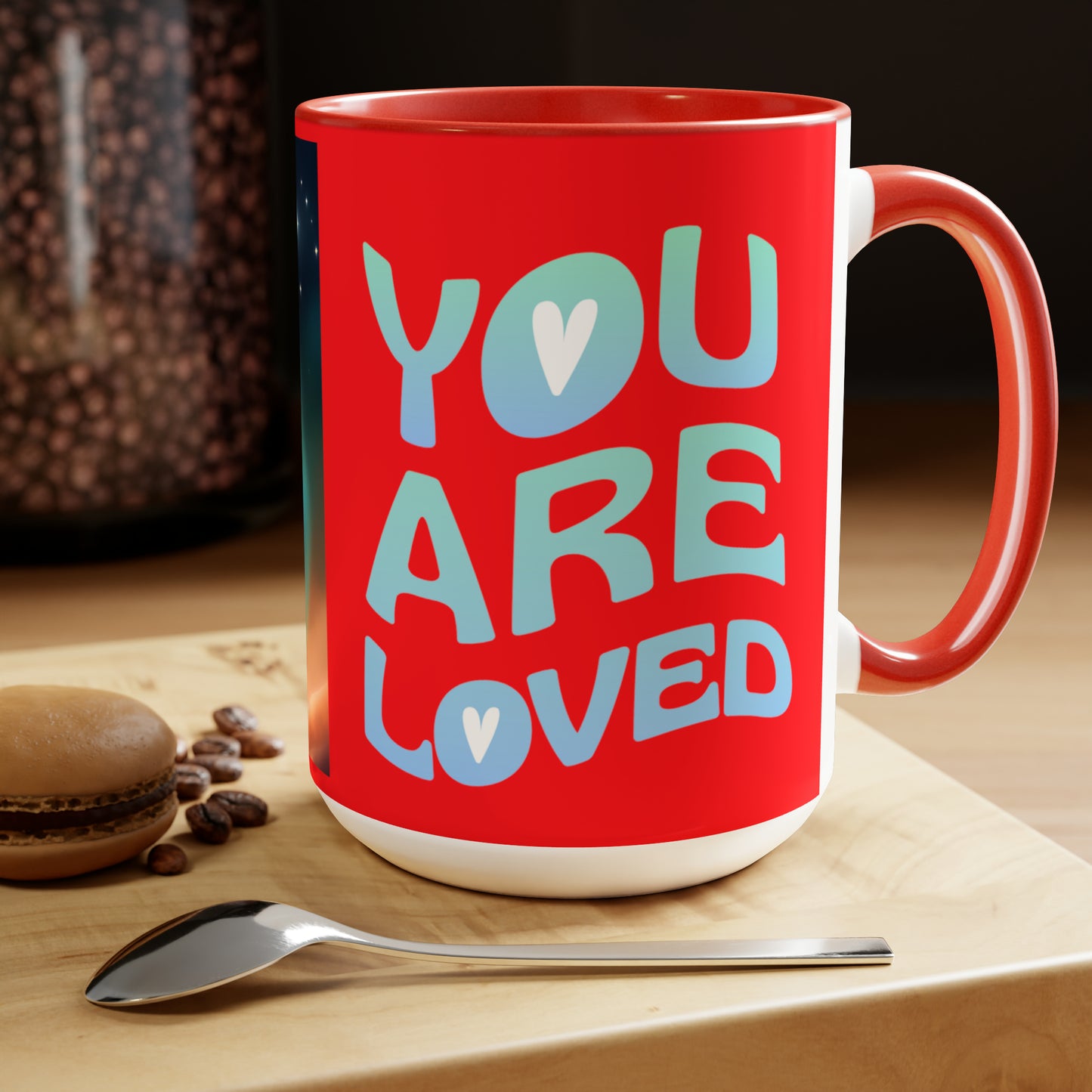 Sober Symphony - You are Loved - Two-Tone Coffee Mugs, 15oz