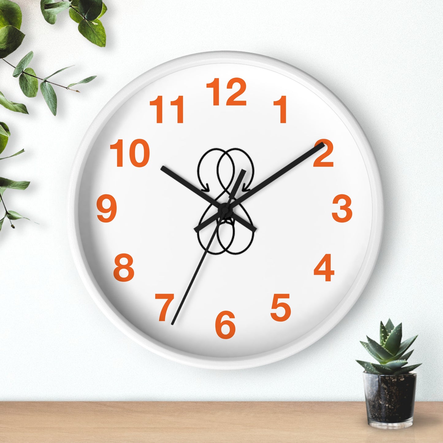 Sober Symphony White Frame Numbers Round Wall Clock