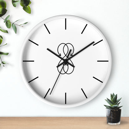 Sober Symphony White Frame Lines Round Wall Clock