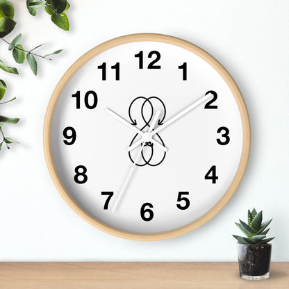 Sober Symphony Wooden Frame Numbered Round Wall Clock