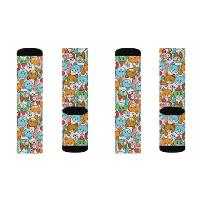 Sober Symphony - Dog Print Sublimation Socks