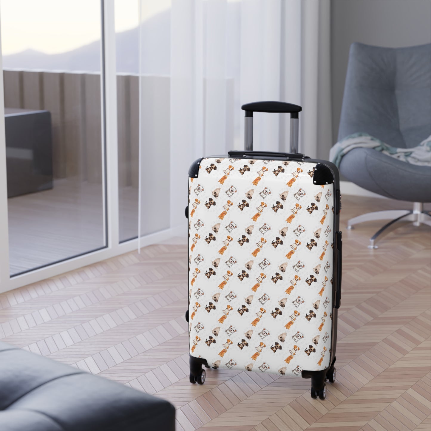 Sober Symphony - Dog Print Suitcase