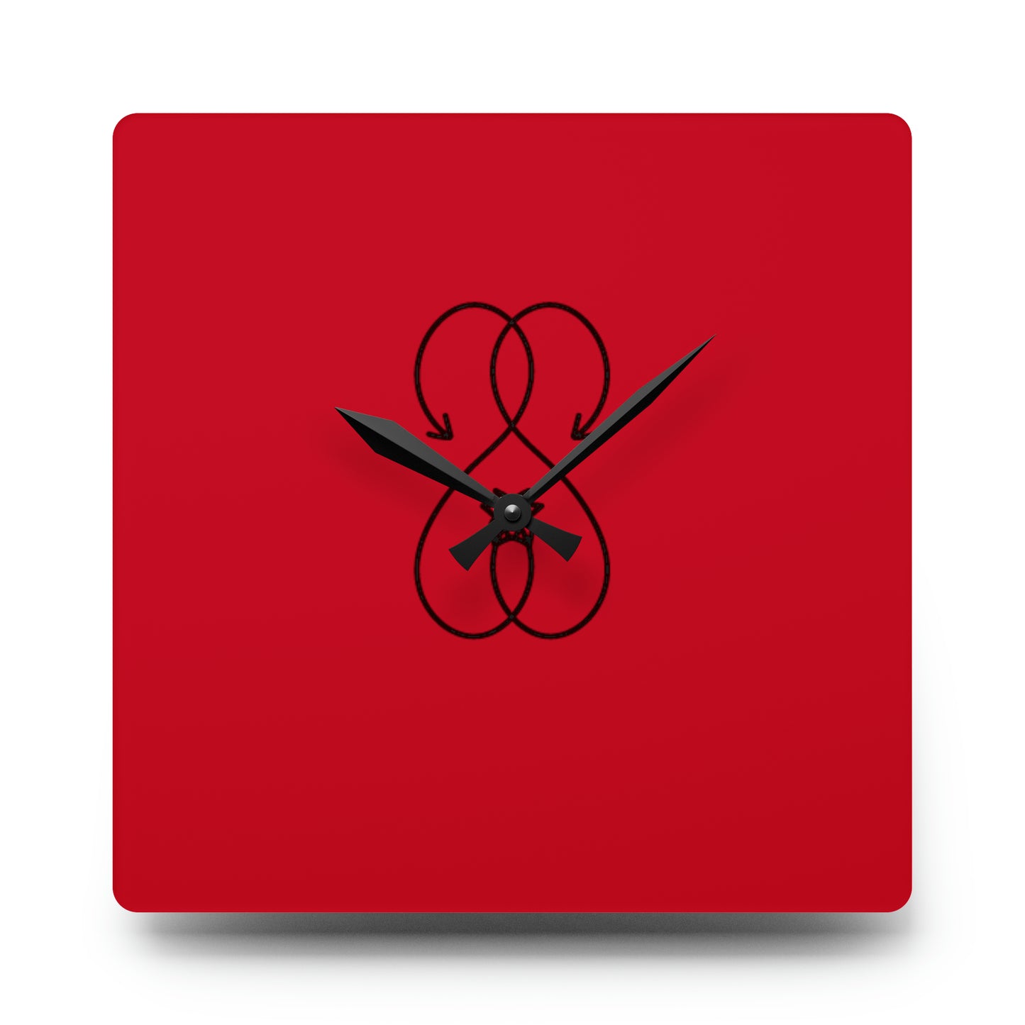 Sober Symphony - Red Acrylic Wall Clock