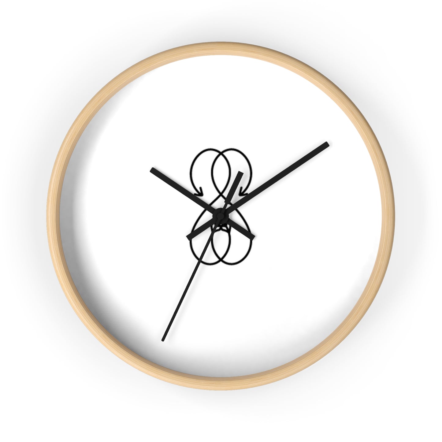 Sober Symphony Woden Frame Round Wall Clock