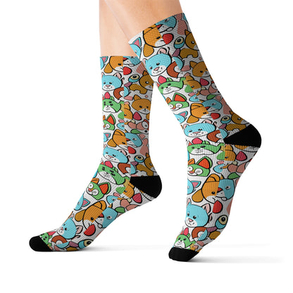Sober Symphony - Dog Print Sublimation Socks