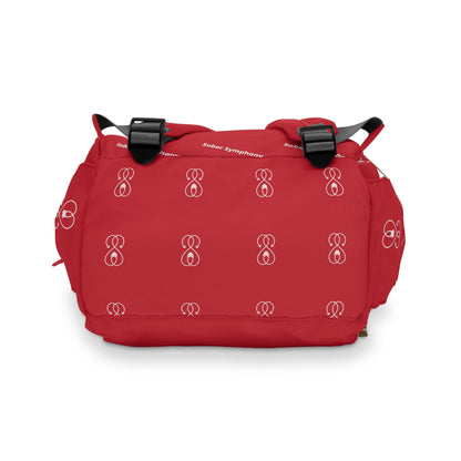 Sober Symphony Red Multifunctional Backpack