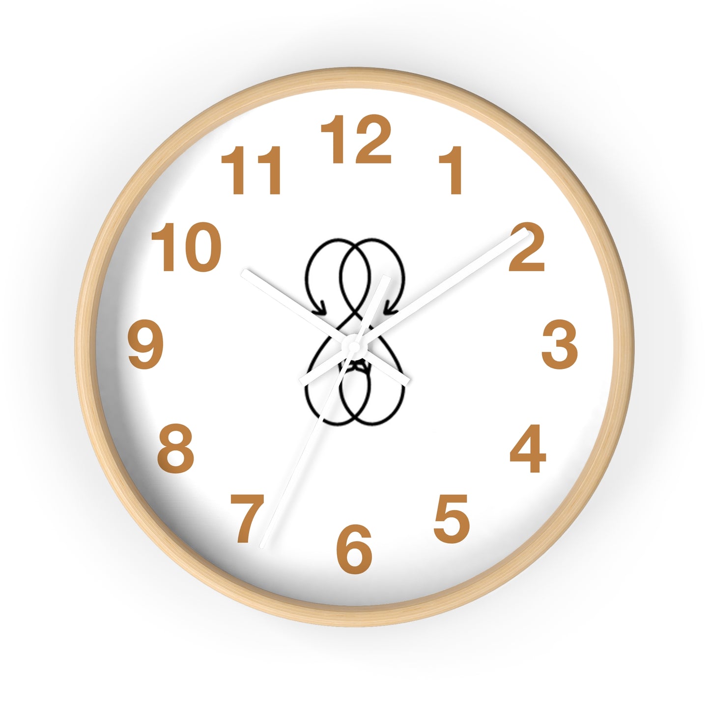 Sober Symphony Wooden Frame Numbered Round Wall Clock