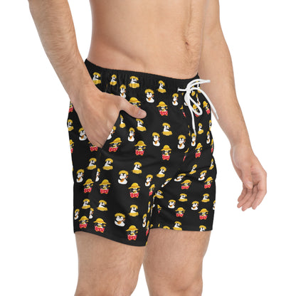 Sober Symphony Penguin Design Men's Swim Trunks