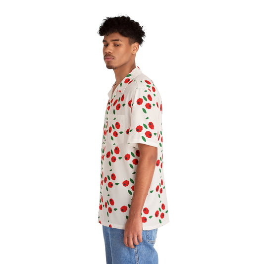 Sober Symphony® - Men's Hawaiian Shirt In White