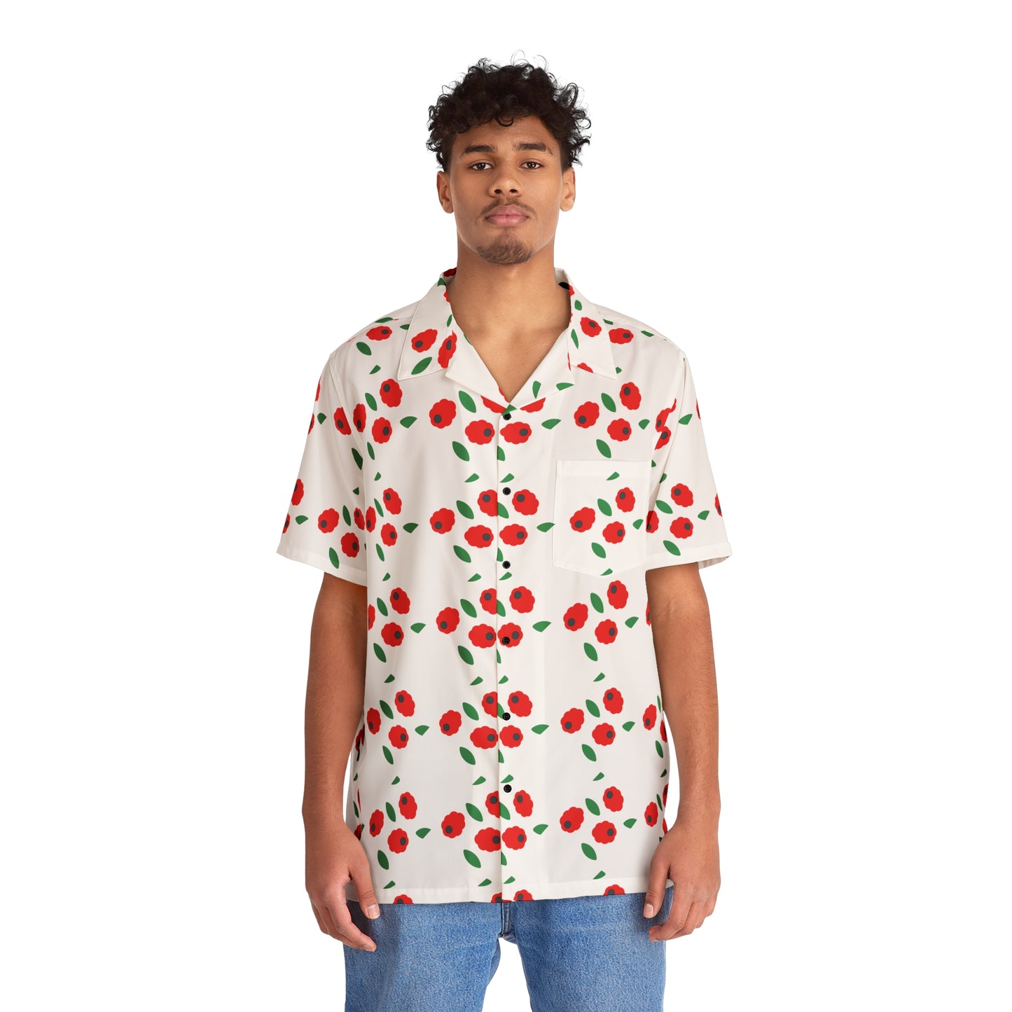 Sober Symphony® - Men's Hawaiian Shirt In White