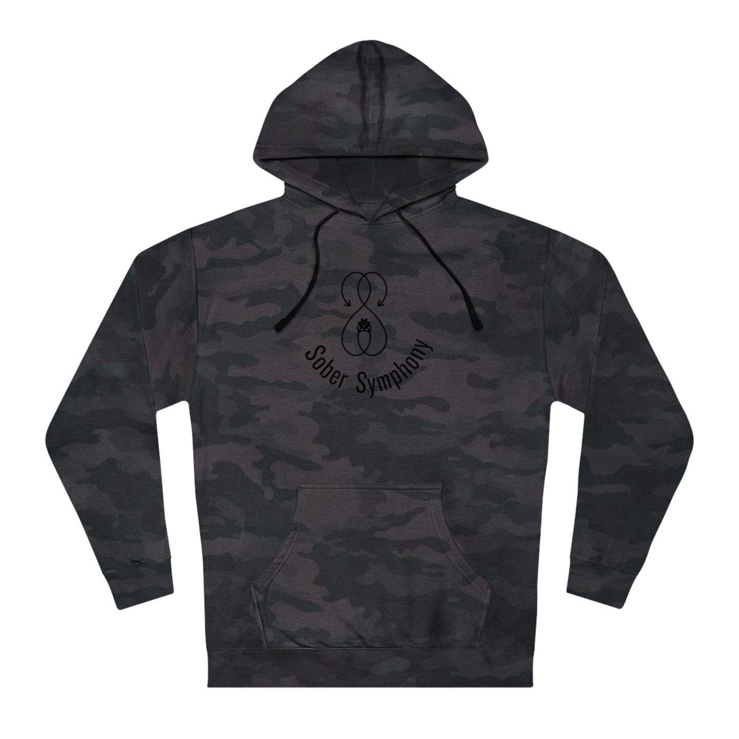 Sober Symphony Men's Black Camo Hooded Sweatshirt