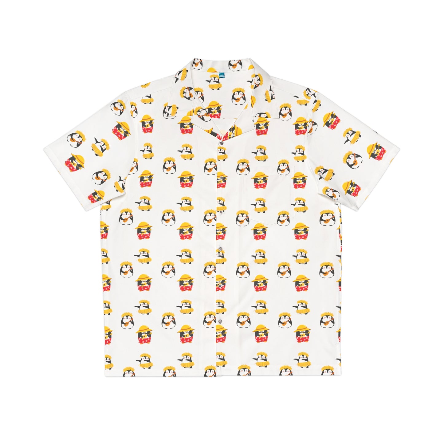 Sober Symphony - Penguin Design Men's Button Down Shirt