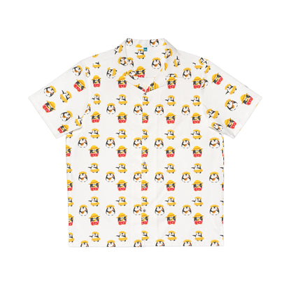 Sober Symphony - Penguin Design Men's Button Down Shirt