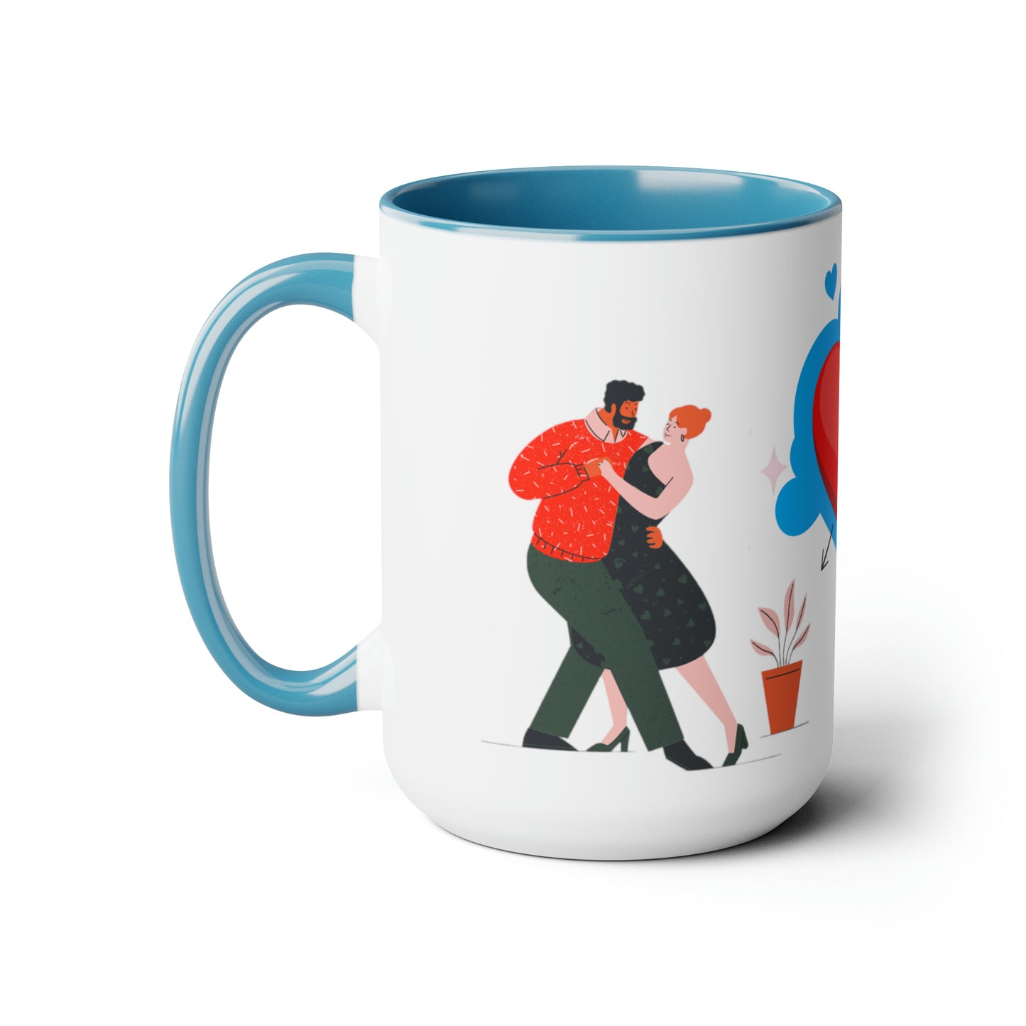 Sober Symphony - Couple Love - Two-Tone Coffee Mugs, 15oz