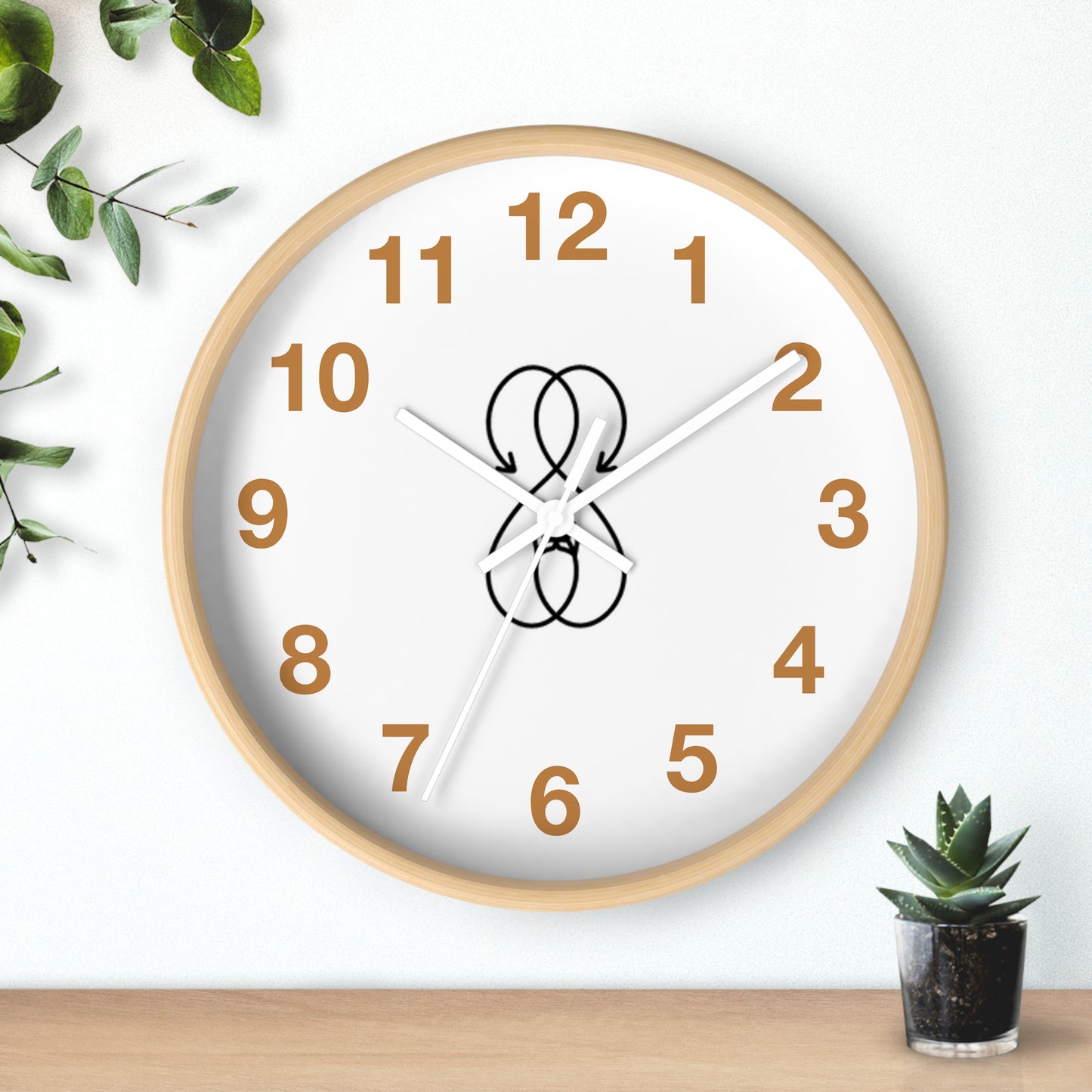 Sober Symphony Wooden Frame Numbered Round Wall Clock